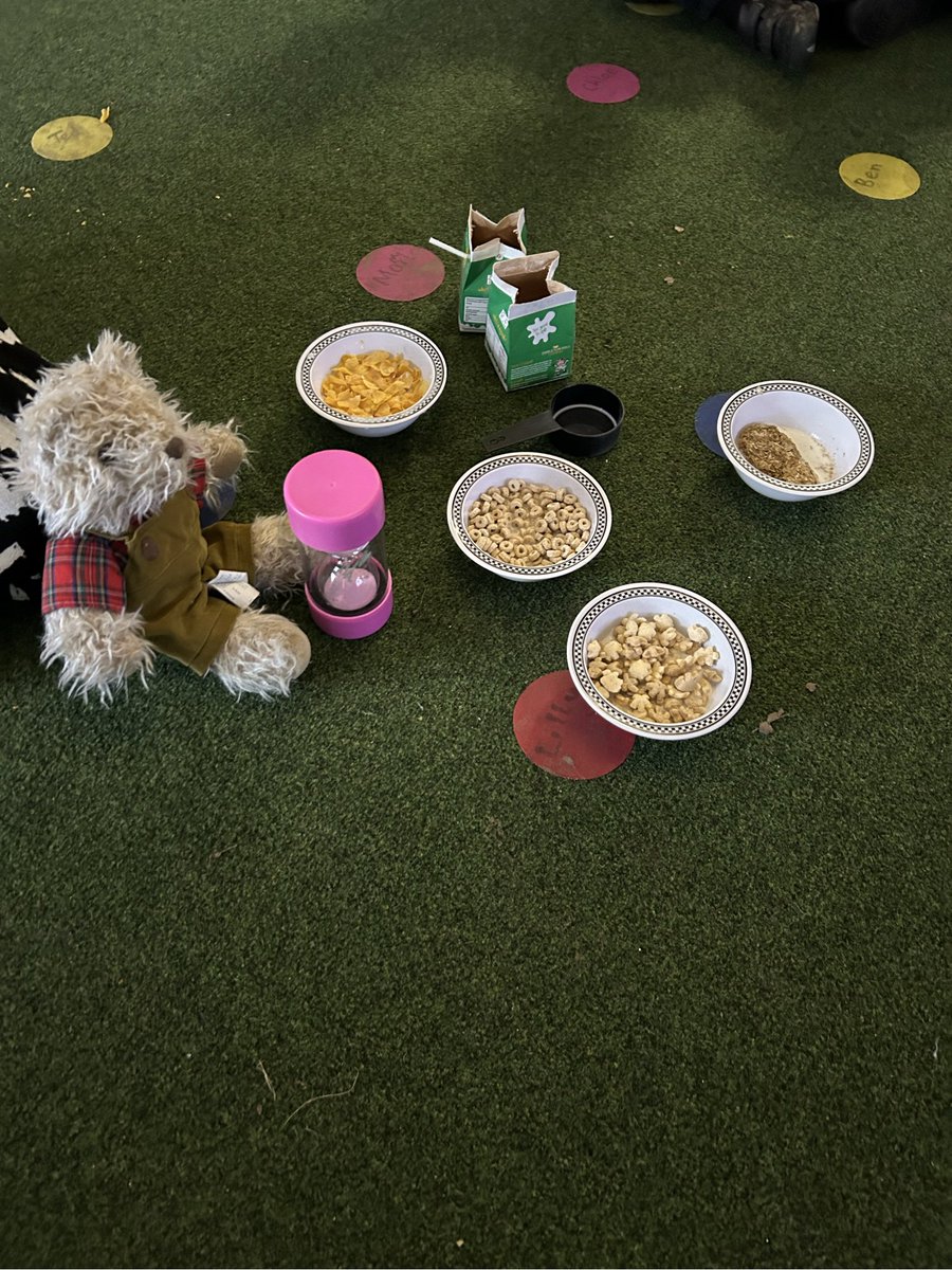 GCPSReception's tweet image. In thinking Thursday we became Material Engineers to find out which cereal will be the LEAST soggy when the Three Bears get back from their walk! @GreenfieldsCPS