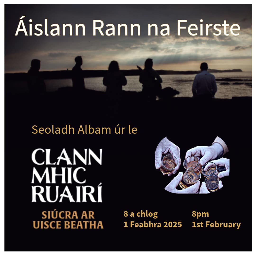 🤟 An chéad choip de dhlúthdhiosca úr <a href="/ClannMhic/">Clann Mhic Ruairí</a>  bronnta orainn i <a href="/RTERnaG/">Raidió na Gaeltachta</a> inniu.

🎶 Beidh éisteacht eisiach againn ar <a href="/CasCeirnin/">Cas Ceirnín</a> ar an tSathairn seo.

🎁 An chéad choip den 📀 le bronnadh mar dhuais fosta.

 🙏 Tá muid iontach buíoch.

📻 Bígí linn Dé Sathairn 10-11in.