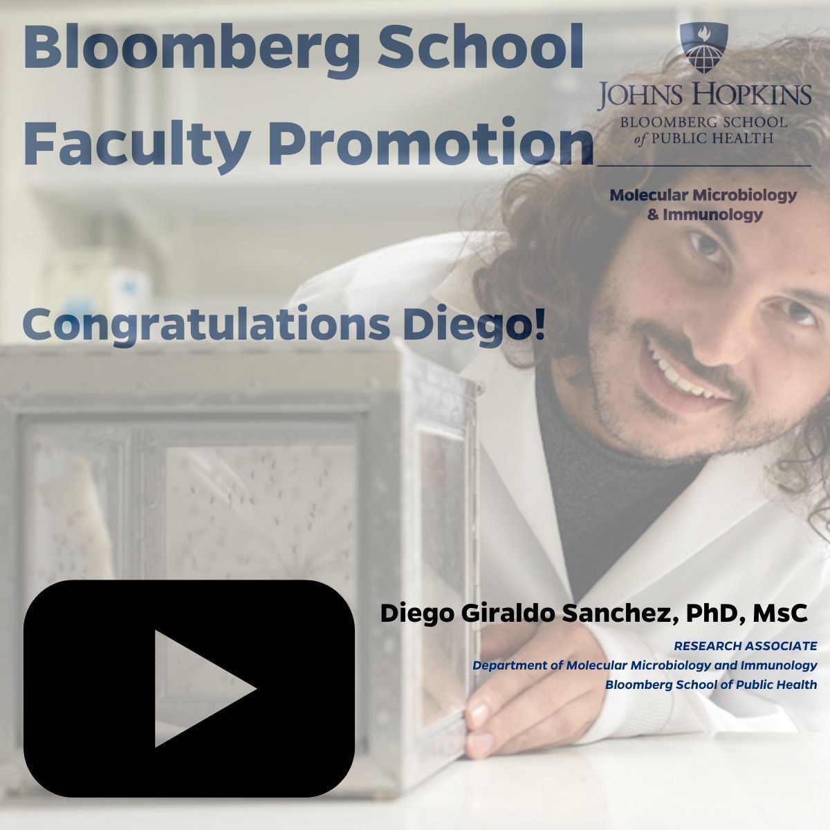 Molecular Microbiology and Immunology at JHSPH (@johnshopkinsmmi) on Twitter photo 🎉 Celebrating the faculty promotions at Bloomberg School, approved by the Advisory Board from Oct-Dec 2024! Congratulations, <a href="/dags263/">Diego Giraldo</a>.🎓 Discover Diego's innovative research in this video. #FacultySpotlight #ResearchExcellence LINK: bit.ly/3CkuDfM
<a href="/McMenimanLab/">McMeniman Lab</a> 🎉 Celebrating the faculty promotions at Bloomberg School, approved by the Advisory Board from Oct-Dec 2024! Congratulations, <a href="/dags263/">Diego Giraldo</a>.🎓 Discover Diego's innovative research in this video. #FacultySpotlight #ResearchExcellence LINK: bit.ly/3CkuDfM
<a href="/McMenimanLab/">McMeniman Lab</a>