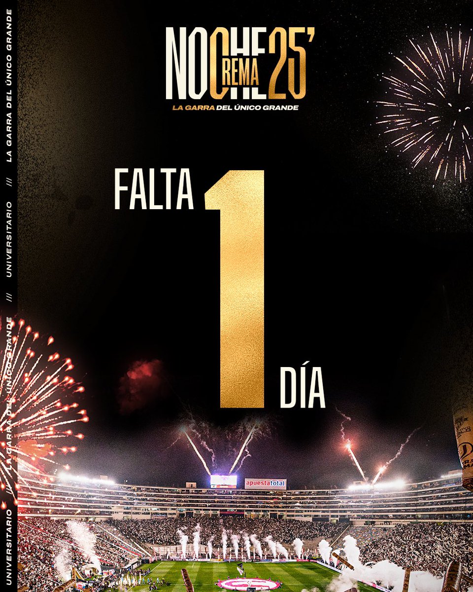 𝗔 1️⃣ 𝘀𝗼𝗹𝗼 𝗱𝗶́𝗮 𝗱𝗲 Ⓤ𝗻𝗮 𝗻𝗼𝗰𝗵𝗲 𝗵𝗶𝘀𝘁𝗼́𝗿𝗶𝗰𝗮

🎟️ Últimas entradas a la Noche Crema aquí 👉 bit.ly/4008qwr

#LaGarraDelÚnicoGrande