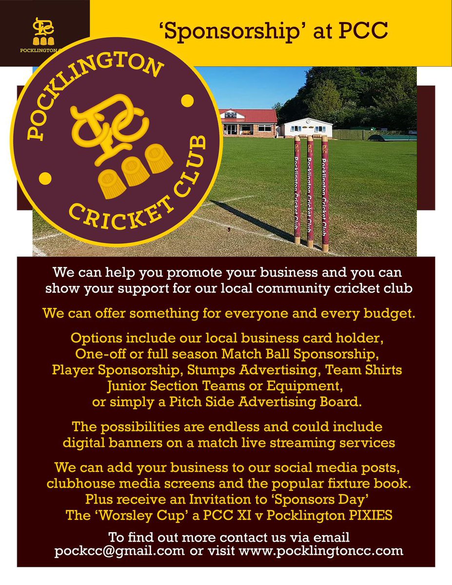 🏏Sponsorship Opportunities Available🏏