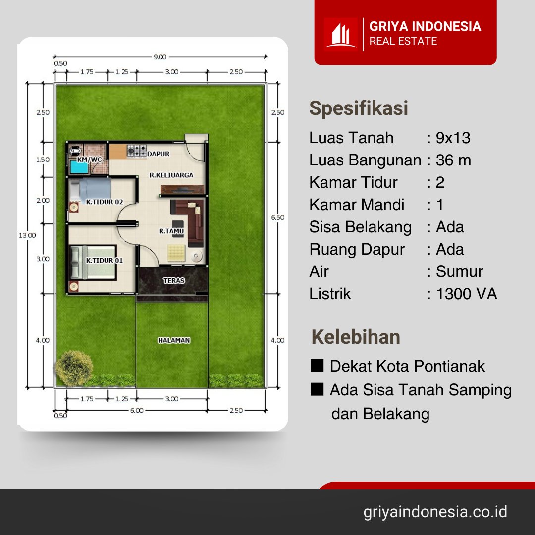 GriyaIndonesia's tweet photo. Sudah tahu belum kalo ada rumah murah yang DPnya cuma 10 Juta All in #MulaiDariSekarang https://t.co/t6KCjrnQrz