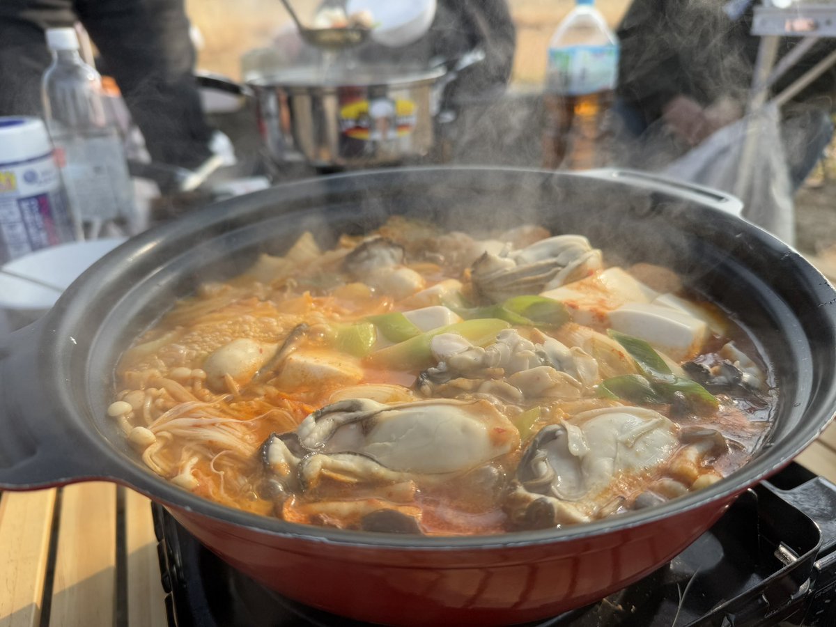 wada_kun's tweet photo. 鍋BBQ🍲🍲 https://t.co/GlooGatDLI