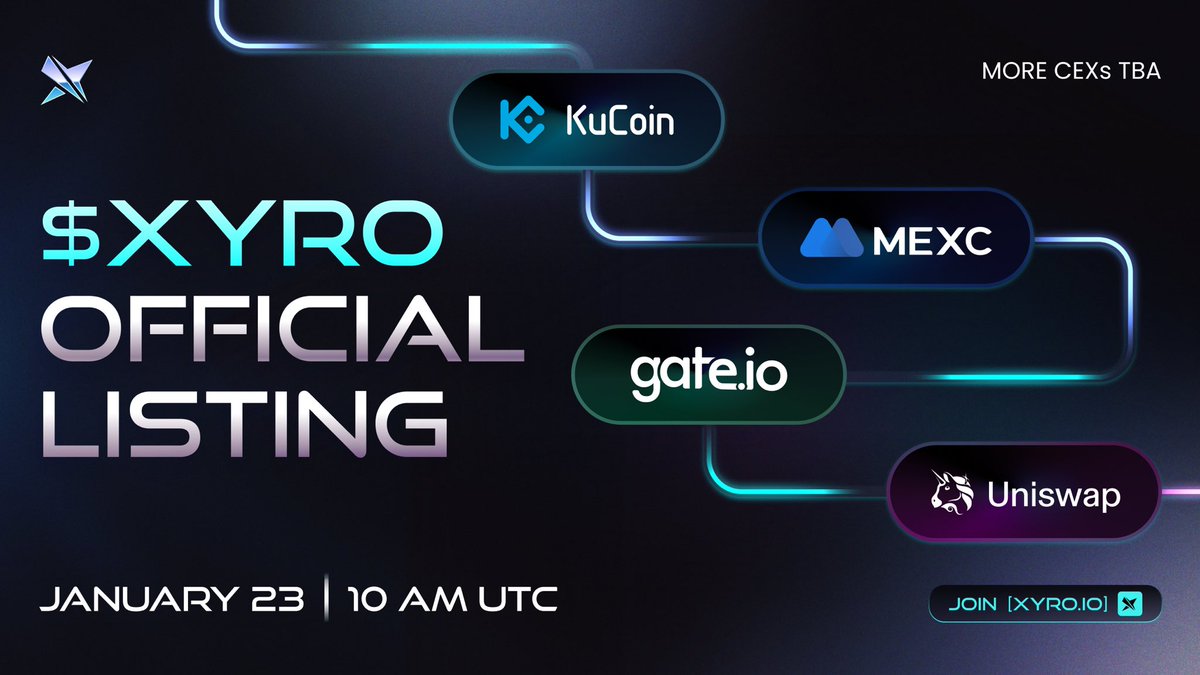 alpcageth's tweet photo. Dostlar Bugün $XYRO TGE başlıyor!🔔 

$XYRO  #kucoin,#gate,#MEXC gibi birçok T1 CEX'te listeleniyor💯💯

Saat 13:00 (TSİ)’de ilk listelemelerle başlıyor!
Token talep işlemleri 13:15 ’den itibaren başlayacak.

Dinamik stake havuzlarıyla erken katılımcılar için özel fırsatlar mevcut!💎

Detaylar ve katılım için:
🔗 Token Talebi: https://t.co/0M9CK7PzDY
💎 Stake Havuzları: https://t.co/29oVYPlwn9
📱 Twitter: @xyro_io

Umarım güzel bir listeleme olur

Şimdiden bol kazançlar herkese🍀🍀

#XYRO #Crypto #Blockchain #TGE #DeFi