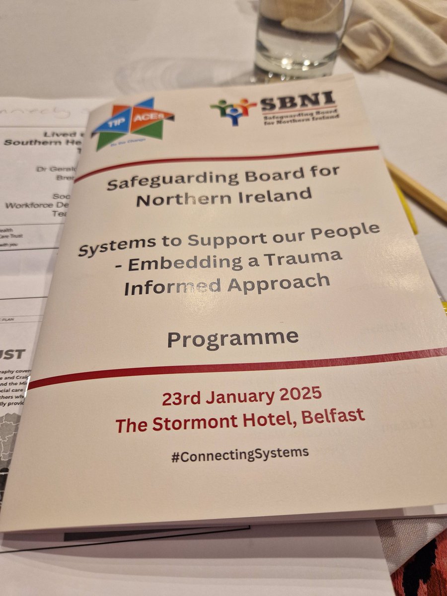 BHorganSHSCT's tweet photo. @safeguardingni #ConnectingSystems A strong line up for today's conference re Embedding a Trauma Informed Approach.@SouthernHSCT continues to commit to the development of Trauma Informed Care @djdouglas6061 @donalmurdock @HRD_teamSHSCT https://t.co/aJuNomSVtr