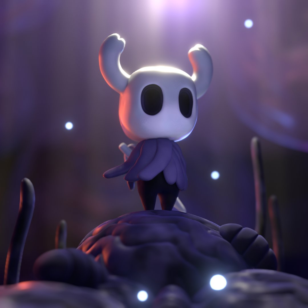 AliceChenArt's tweet photo. Late night Hollow Knight modeling. Not quite finished yet, but I'm loving how it's turning out! #hollowknightart   #eevee #b3d https://t.co/3U0GkAfdQv