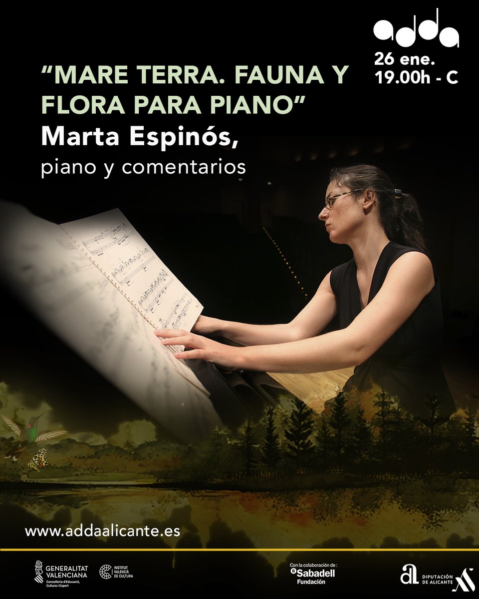 🎹🌿 Un viaje musical por la naturaleza: descubre cómo suenan las mariposas, cipreses y colibríes este 26 de enero en el ADDA.

¡Entradas aquí!: adda.instanticket.es/espectaculo/ma…