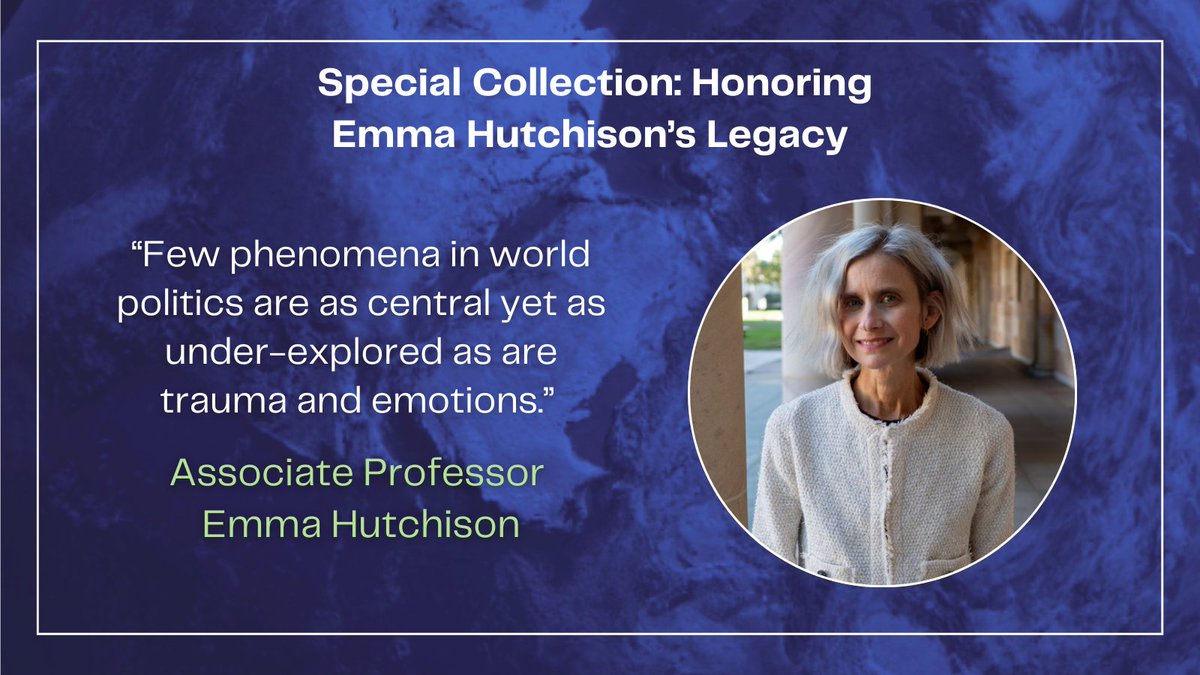 BISA - British International Studies Association (@mybisa) on Twitter photo In tribute to Emma Hutchison our journal <a href="/RISjnl/">RIS</a> has curated a collection celebrating the impact of her work. This includes her RIS article alongside 8 other pieces inspired by her ideas.
You can find the excellent collection of works here:
cambridge.org/core/journals/…
<a href="/CUP_PoliSci/">Cambridge University Press - Politics</a> In tribute to Emma Hutchison our journal <a href="/RISjnl/">RIS</a> has curated a collection celebrating the impact of her work. This includes her RIS article alongside 8 other pieces inspired by her ideas.
You can find the excellent collection of works here:
cambridge.org/core/journals/…
<a href="/CUP_PoliSci/">Cambridge University Press - Politics</a>