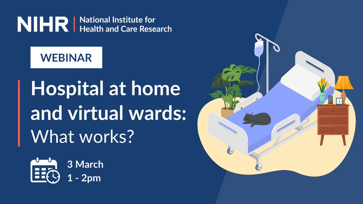 🏠 #HospitalAtHome services can reduce admissions &amp; speed up discharge. But what works best?

Join our webinar to learn about the impact of these services on costs &amp; outcomes, and what factors lead to their success.

🗓️ 3 March, 1 - 2pm
➡️ gmg-lgcgroup.zoom.us/webinar/regist…

<a href="/UKHaHSoc/">UK Hospital at Home Society</a>