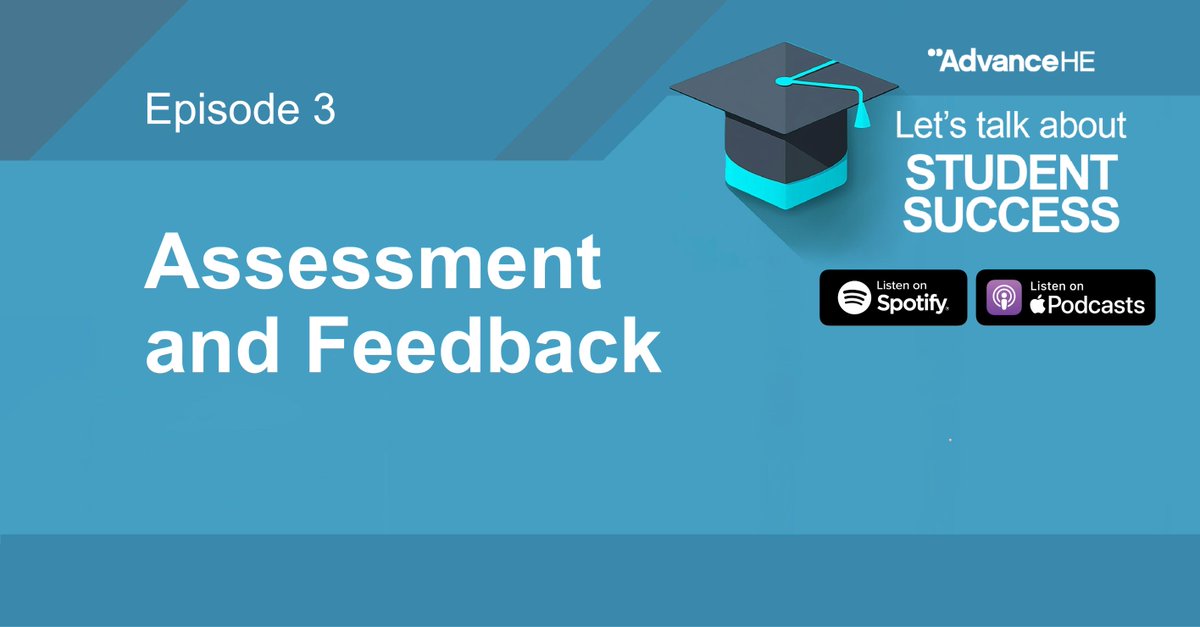 The next episode of our Let’s Talk About Student Success Podcast is now available! This month we talk about all things assessment and feedback. Two essential elements of higher education that all students encounter within their experience. Listen now: social.advance-he.ac.uk/SmXjG4