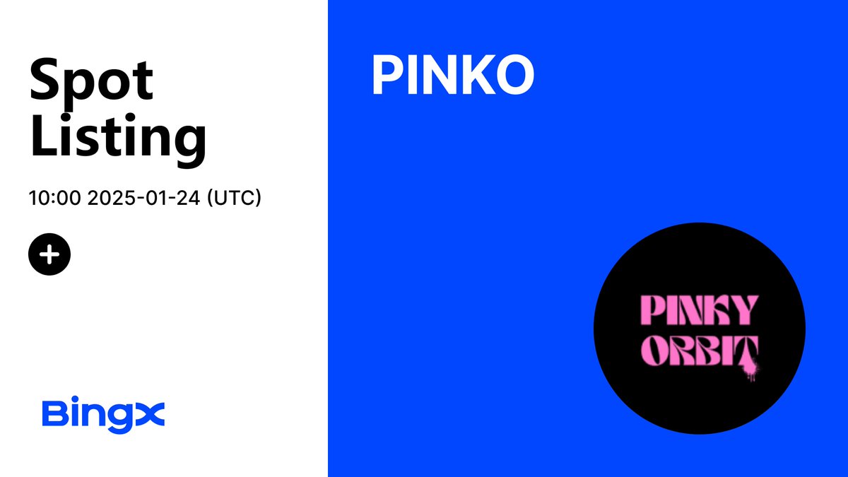 Crypto got cuter. $PINKY is coming to BingX Spot—because the moon deserves  a bunny too. @PMikhali9304 🌕 Join the PINKO Listing Carnival, Share  5,600,000 $PINKO Reward Pool! Listing Details: https://t.co/iJVw8yvDYL  Event Details: