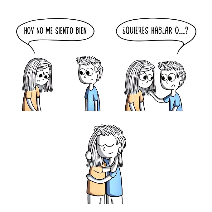 a veces simplemente se necesita un abrazo.