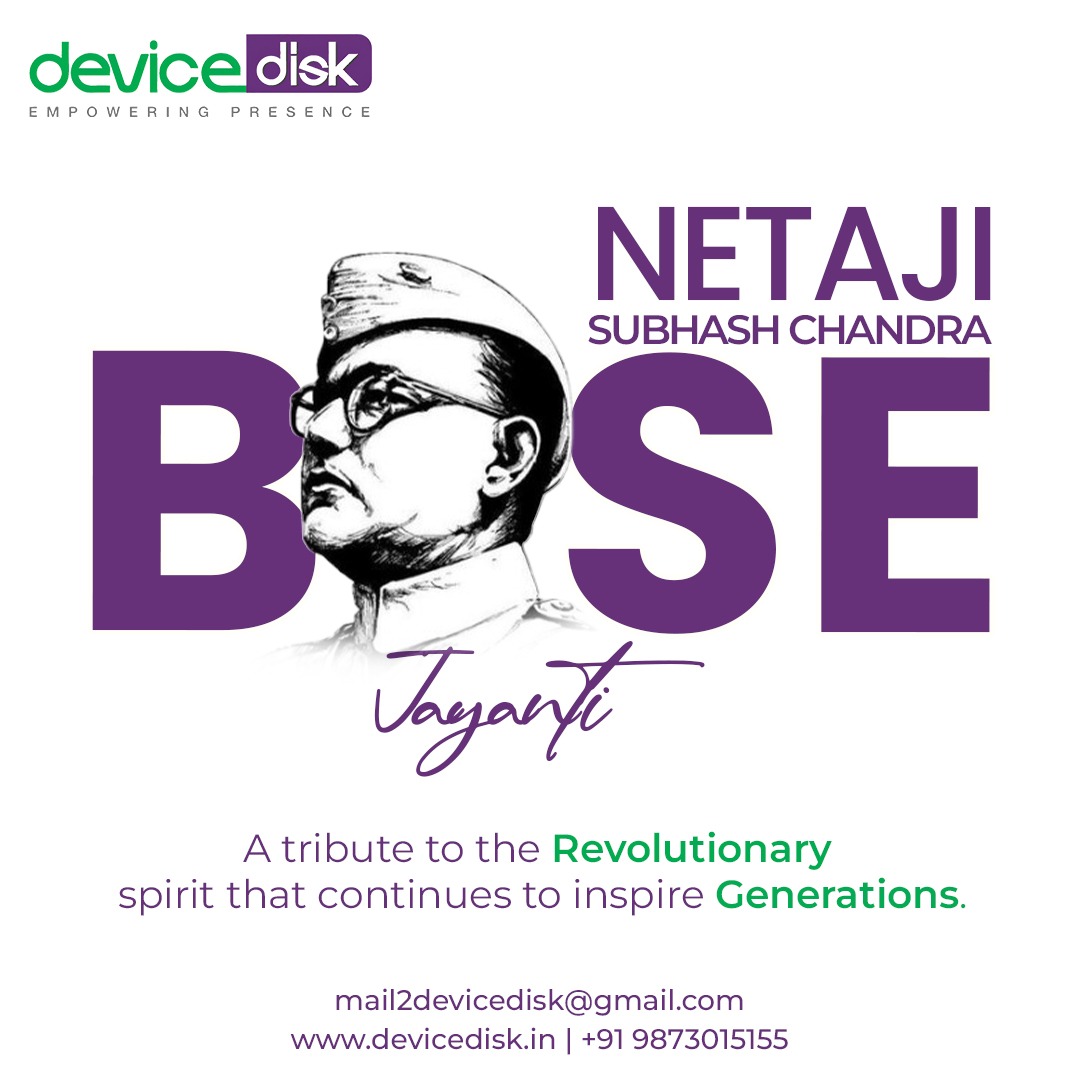 DeviceDisk's tweet image. Saluting the indomitable spirit of #SubhashChandraBose on his Jayanti.

His revolutionary courage continues to inspire us all.

🌐 devicedisk.in | 📞+91 9873015155
.
.
.
#DeviceDisk #BirthAnniversary #FreedomFighter #Patriotism #IndianHistory #InspirationalLeader #India