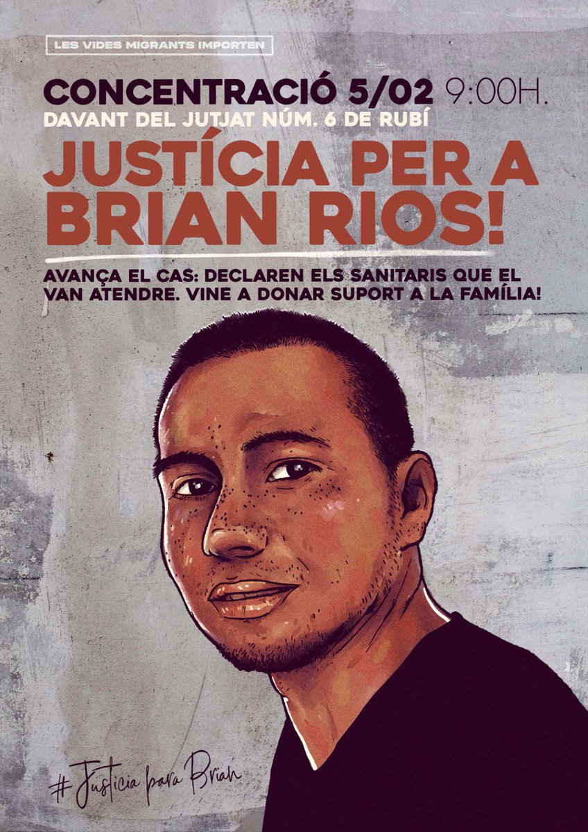 JusticiaBrian's tweet photo. 📢La investigacion por la muerte de #BrianRios avanza!

👩🏻‍⚖️El 5 de febrero declaran el doctor y los enfermeros que atendieron a Rios en el @CAPMutuaRubi. 

🫂 Convocamos una concentración para acompañar a la familia de Brian y exigir ¡Verdad, Reparación y Justicia! https://t.co/IuiTQrK7Lt