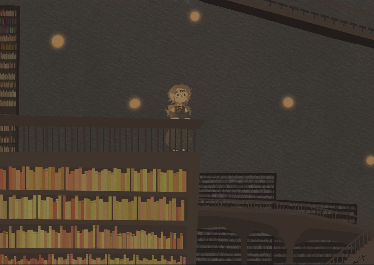 Au so good that the brain worms got me. Rough idea around (human) storytelling; this lil guy just stores them in one giant archive (or something) #FourSeasonsAU #GravityFalls