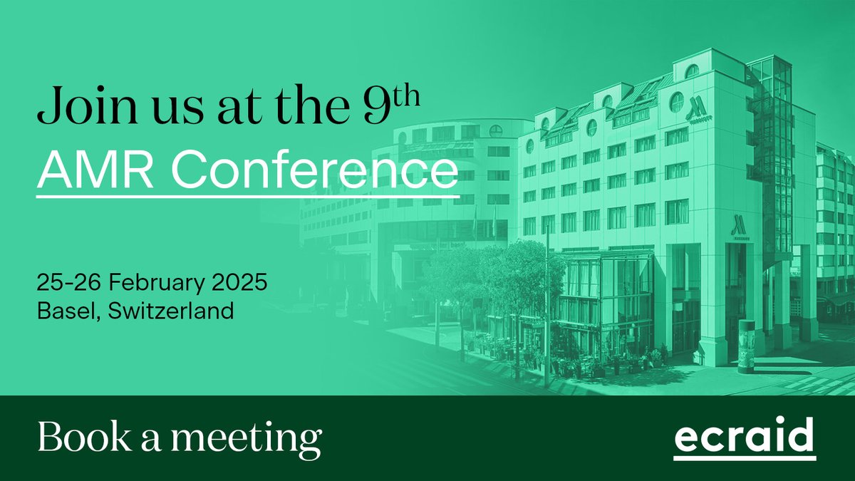 Ecraid's tweet image. 👋🏽 Come meet us at our booth at #AMRConference next month. We look forward to discussing future collaborations &amp;amp; ways in which Ecraid can enhance your #clinicalresearch projects.

Interested? Book a meeting 👉🏾 ecraid.eu/news/ecraid-at…

#AMR #antimicrobialresistance #antibiotics