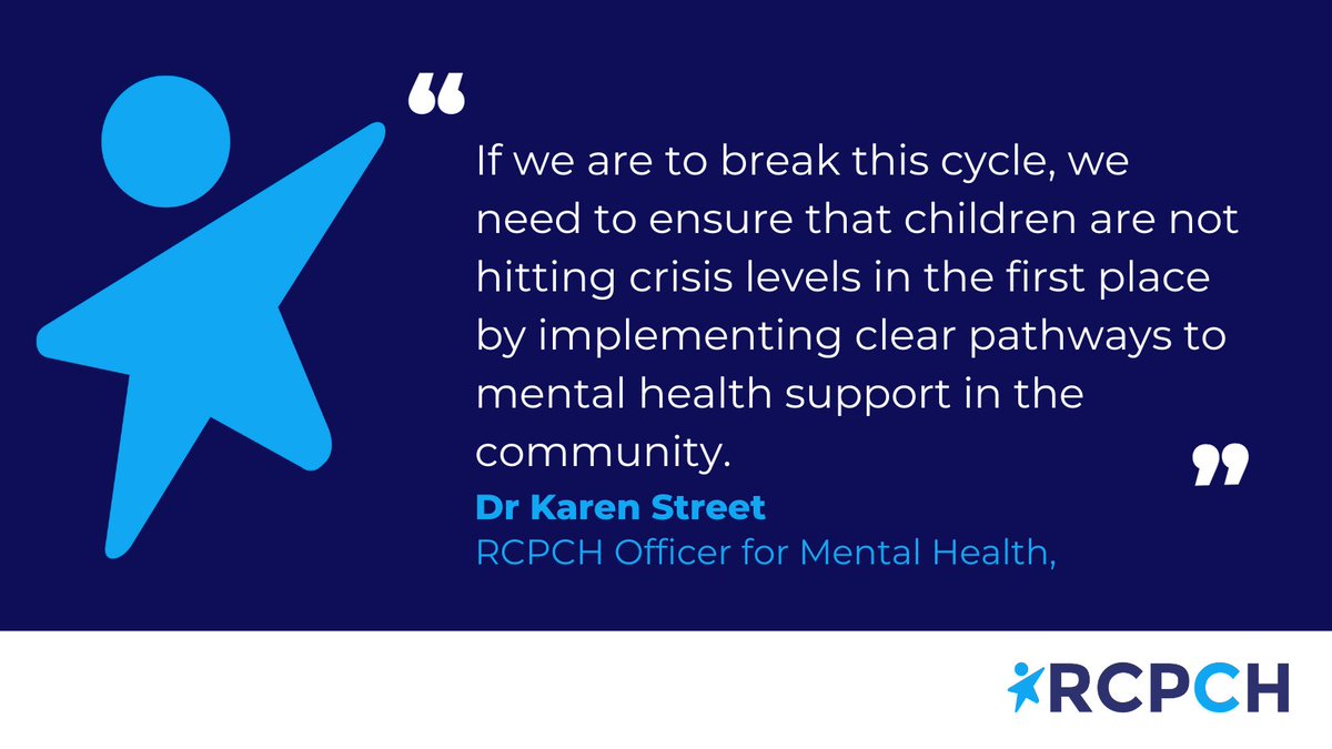 Children &amp; young people admitted to general acute medical wards in England for mental health concerns has risen 65% in 10 years. 

We need safe &amp; appropriate spaces to treat children, but we must prioritise preventing children reaching crisis.  

rcpch.ac.uk/news-events/ne…