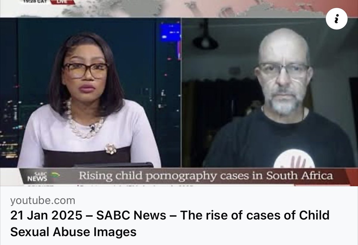 WMACAKidz's tweet photo. #WMACA was on SABC News last night, to discuss the possession and distribution of Images of Child Abuse, and the issues around it
#SexualAbuse #ChildAbuse
https://t.co/19rW2wQse3 https://t.co/0pTFOieJfG