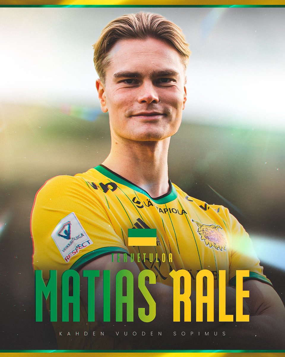 Matias Rale Ilvekseen kaksivuotisella sopimuksella! 🤝🏻

📝 Lue tiedote: ilvesfootball.com/matias-rale-il…

#Ilves #Veikkausliiga