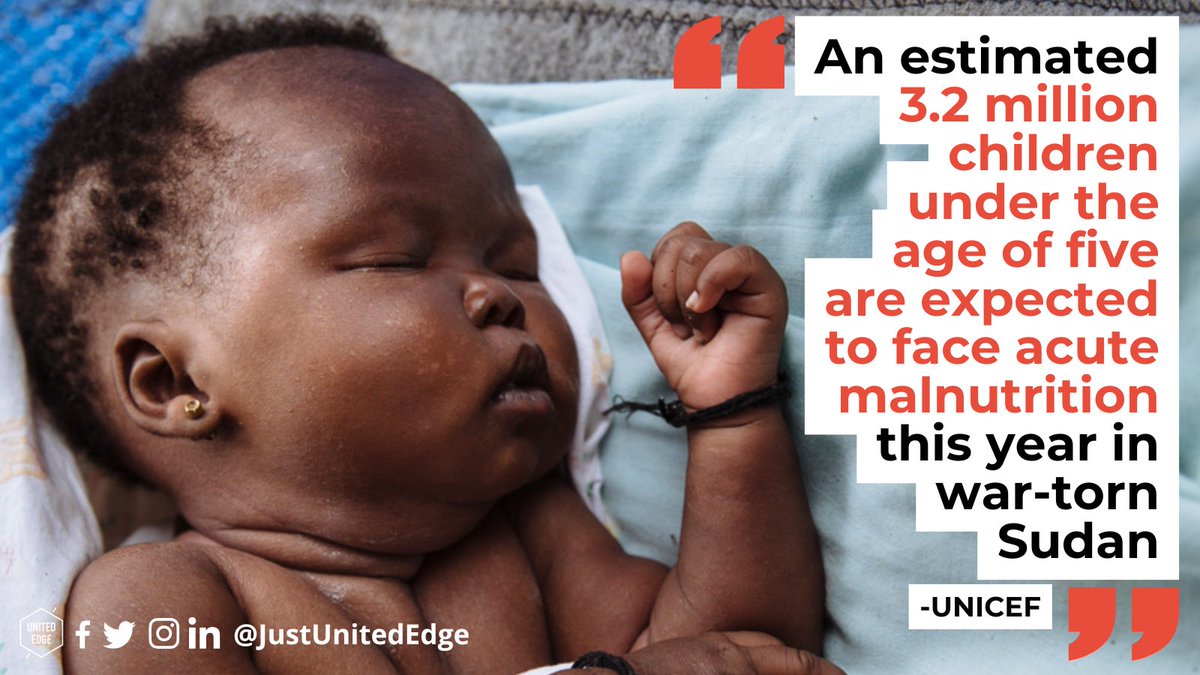 The United Nations reports that an estimated 3.2 million children under the age of five are expected to face acute malnutrition this year in war-torn Sudan. This crisis underscores the urgent need for humanitarian aid and peaceful conflict resolution. bit.ly/40LXnrn