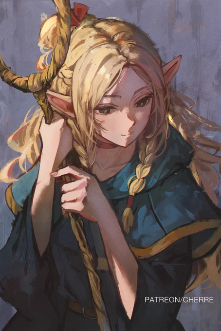 MarcilleI drew this last year but didn't get to post.  that time I was conflicted on what style of art should I pursue. the Painterly (like this) OR the polished, cleaner ones.In the end I decided that It didn't matter as long as I enjoy drawing!#Marcille #dungeonmeshi 