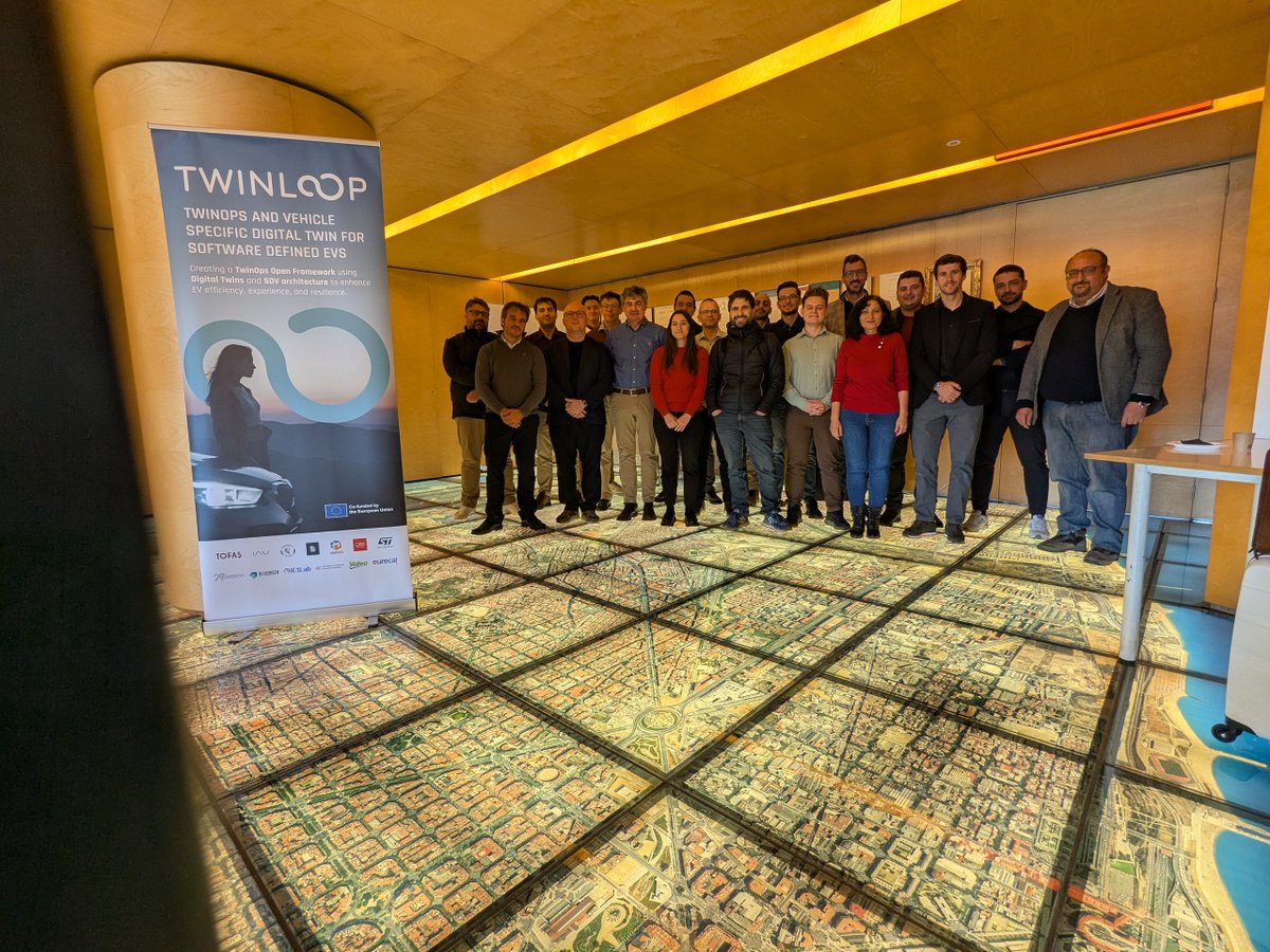 On Jan 21-22, we launched our Horizon Europe initiative in Barcelona! 🚗💡
📍 Goal: Develop an Open Framework for TwinOps to enhance EVs with Digital Twins, improving energy efficiency, costs, safety &amp; user experience.
Thanks to our  partners for making this possible.

#HorizonEU