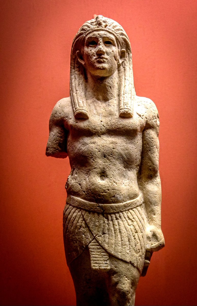 antinousgaygod's tweet photo. 🪷 This pensive, striding marble #Antinous #Osiris, who normally resides in the Greco-Roman Museum in Alexandria Egypt, spent his summer vacation holidays in 2018 in Saint Louis at the @StlArtMuseum with marine archaeologist Franck #Goddio's fabulous #SunkenCities exhibition. More images, details: https://t.co/UgWcoQGaof 🪷