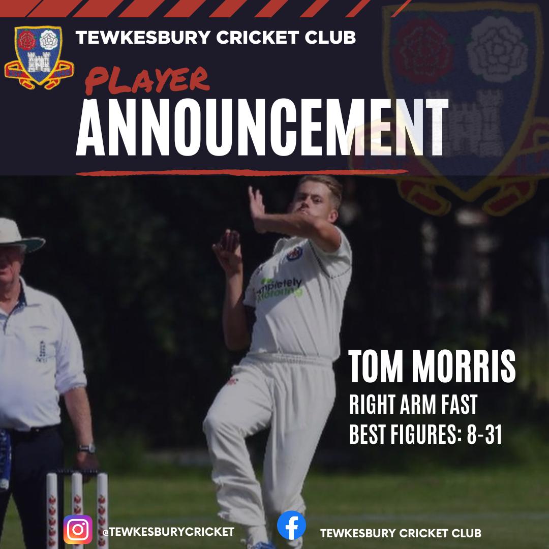 Tewkesbury_CC's tweet image. The club is delighted to announce the acquisition of Tom Morris for the 2025 season #welcomeTom