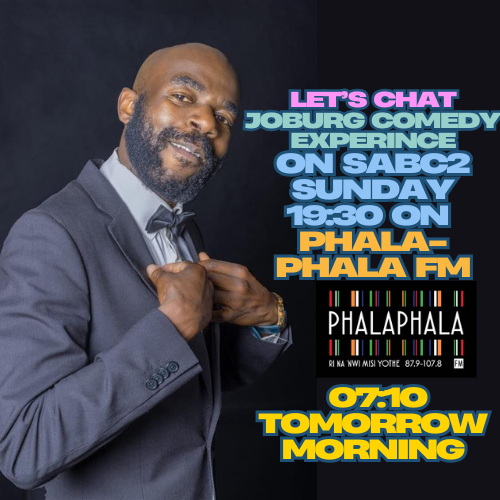 Let's chat comedy tomorrow morning at 07:10 on <a href="/Phalaphala/">Phalaphala FM</a>  with <a href="/BigTerrymudau/">Big Dude</a> @JoburgComedyExperience  #Mofokeng #xenophibia #KaizerChiefs #Orlandopirates #Derby #KediboneMulaudzi #KediboneKomedy #JoburgComedyExperience SLIDE2SeeOtherImage