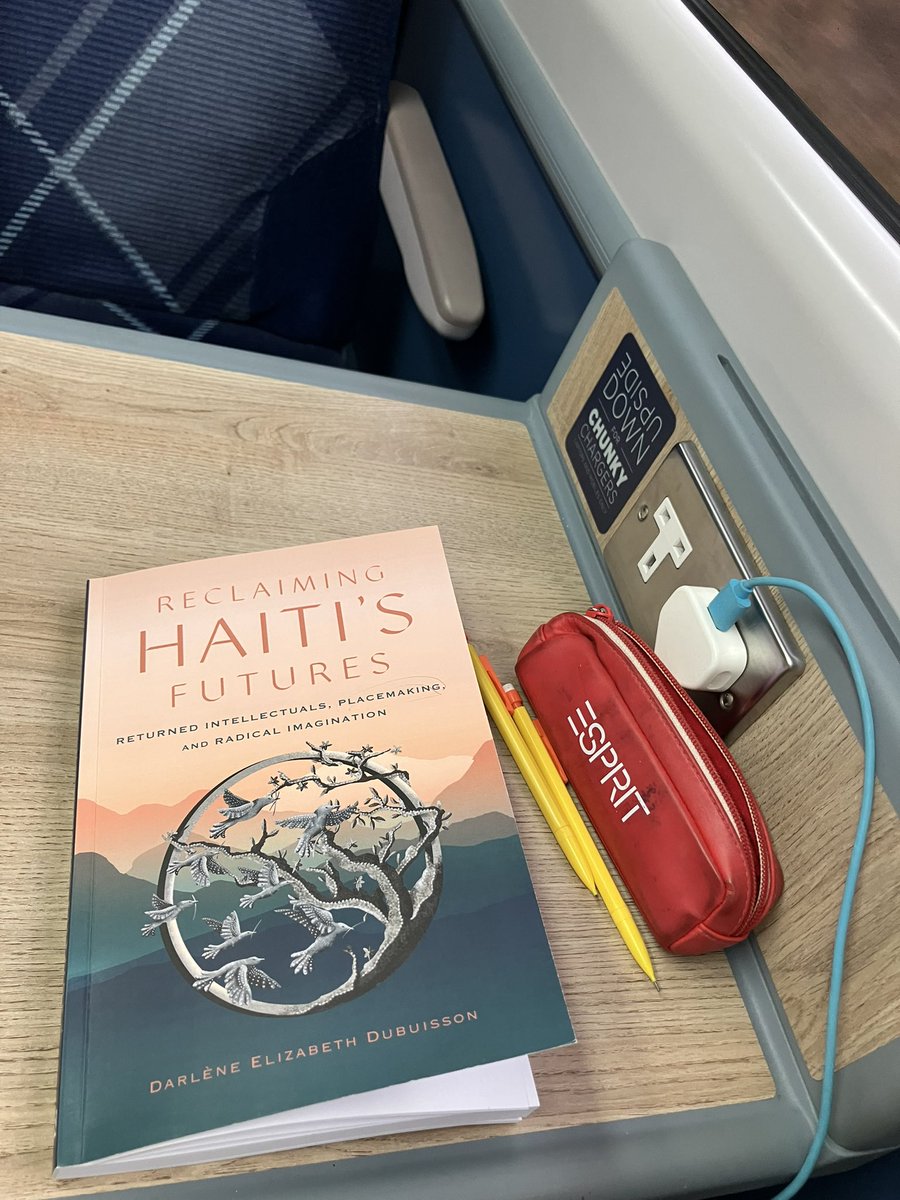 What I’m reading today on the train to Aberdeen: Darlène Dubuisson, *Reclaiming Haiti’s Futures: Returned Intellectuals, Placemaking, and Radical Imagination* <a href="/RutgersUPress/">Rutgers University Press</a>