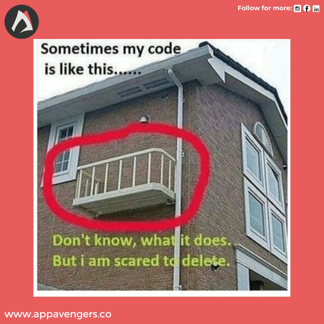 appavengers's tweet photo. When your code has a mysterious purpose, but you're too afraid to find out 😅🔧
#CodingHumor #DeveloperLife #ProgrammerProblems #CodeStruggles #SoftwareEngineer #DebuggingMemes #RelatableTech #DevJokes https://t.co/ZOi4MuhK5I
