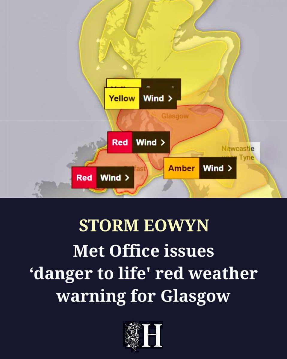 heraldscotland's tweet photo. BREAKING

'This is one major storm. I’ve not seen anything like it in my career'

Storm Eowyn is set to batter the country

https://t.co/JbsAz5BiEE

#StormEowyn #StormÉowyn https://t.co/zeiw9nlASn