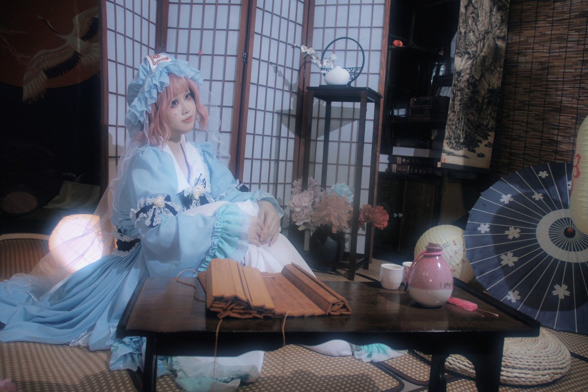 wu1Ri0's tweet photo. 是去年七月底拍的幽幽子正片！我对这套cosplay正片特别满意 (*^▽^*) https://t.co/hKndinhA4M