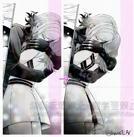 今仕事の合間に再録本の加筆+位置調整してます。大体こういう感じの加筆です。※薄いピンクのラインがノドにのまれるとこ※結構ある辛い 