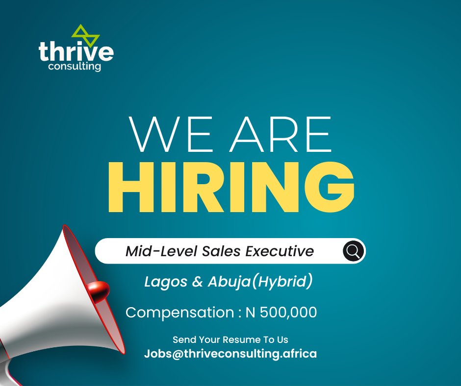 ThriveConsultA's tweet photo. We're hiring! Check out our latest job openings. #ThriveConsulting. #RevStarCommunity. #HIRINGNOW https://t.co/o21Id0l5ec