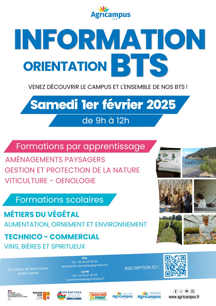 Venez nous rencontrer et découvrir nos #BTS ! 🎓
👉 Scannez le QR code ou cliquez sur ce lien pour vous inscrire :
forms.gle/zzmjUqWgABTuTh…