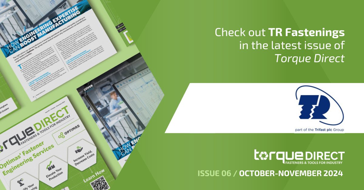 TR Fastenings, part of Trifast plc, has launched KlimaFlex™, a new range of latching systems designed for the HVAC industry. 
Read more in Torque Direct's latest issue here - loom.ly/zqqpJ4I

Subscribe to our newsletter here - loom.ly/7xcc7_s

#Torque #fasteners