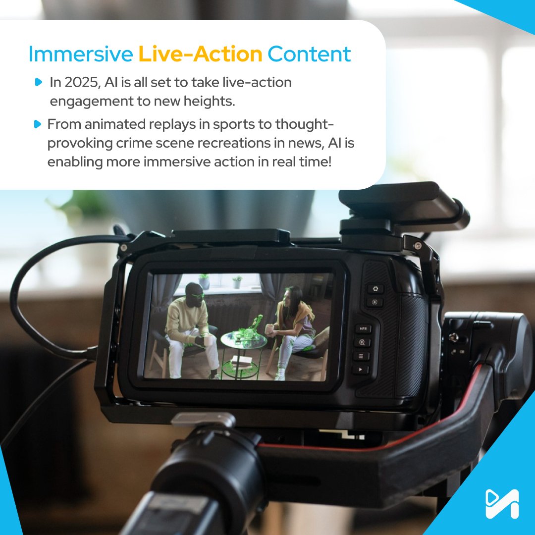 Magnifiofficial's tweet image. 2025 is shaping up to be a game-changer for AI in content creation! From immersive live-action to AI-driven creativity, what innovation excites you most? Let’s talk about the future of media! 🚀

#AIRevolution #FutureOfMedia #InnovativeContent #SportsTech #AIIn2025