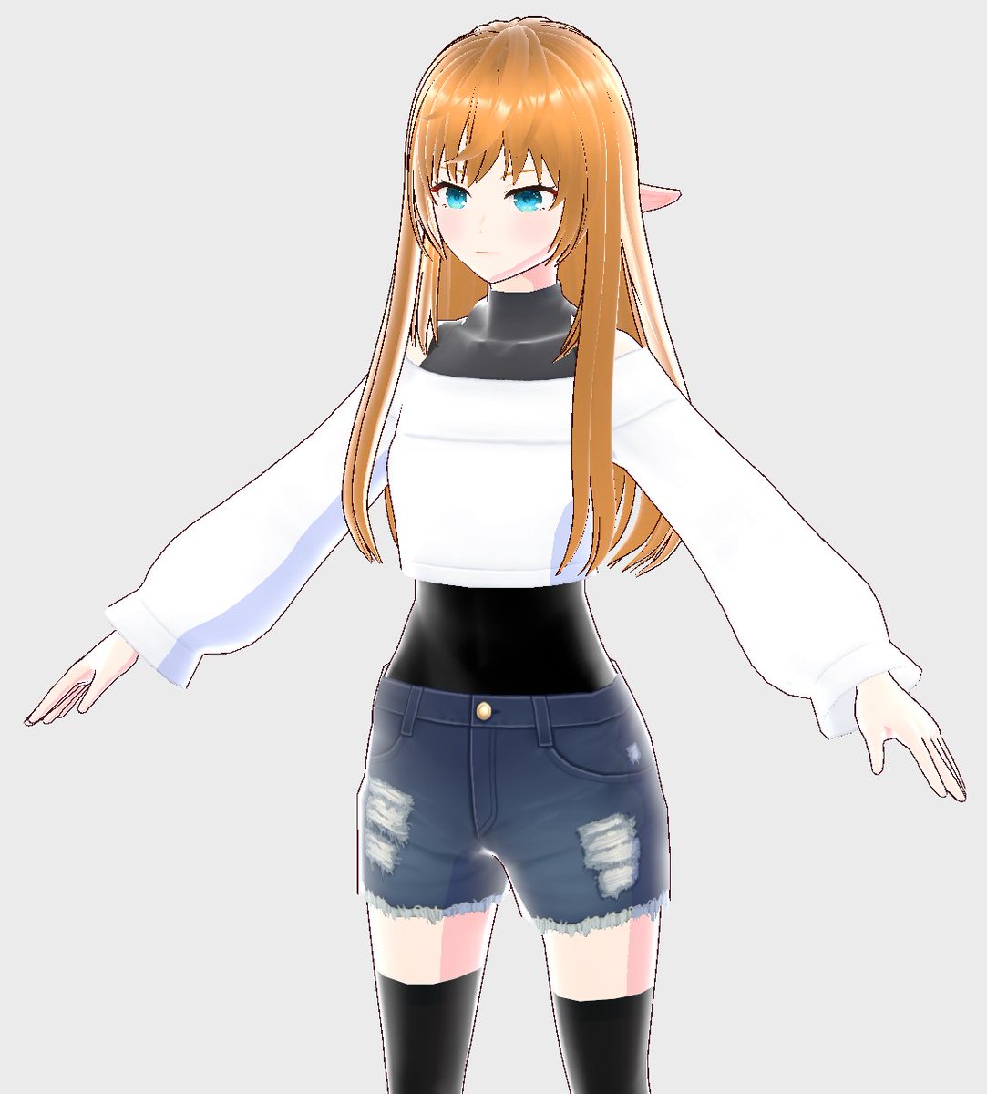 HY_DEVICE's tweet photo. 3年前くらいのVROIDモデル
更新しなきゃなー https://t.co/nDUThF7b6p