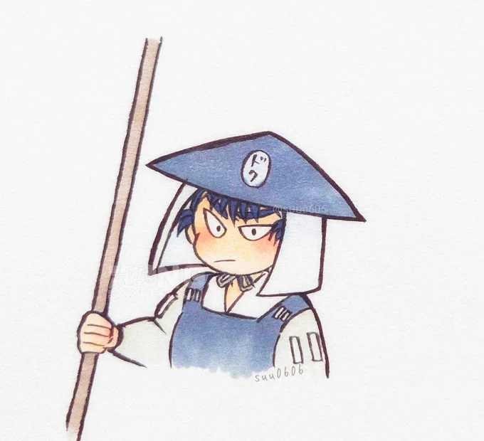 実はこれ最初留だけ描くつもりだったんだけど、完成してから伊と長を添えたくなり…… せっかくなので留だけのやつも載せちゃう
