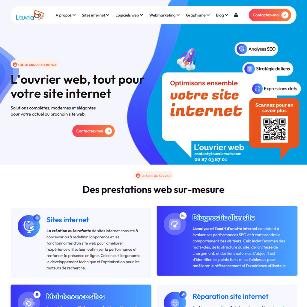 louvrierweb's tweet photo. Je suis ravi de vous annoncer la refonte complète de mon site internet https://t.co/RPcEafMrJR ! 
N'hésitez pas à me contacter pour discuter de votre projet. 🚀

#refontedesite #SEO #référencement #designweb #expérienceutilisateur #louvrierweb https://t.co/boyggZHPmd