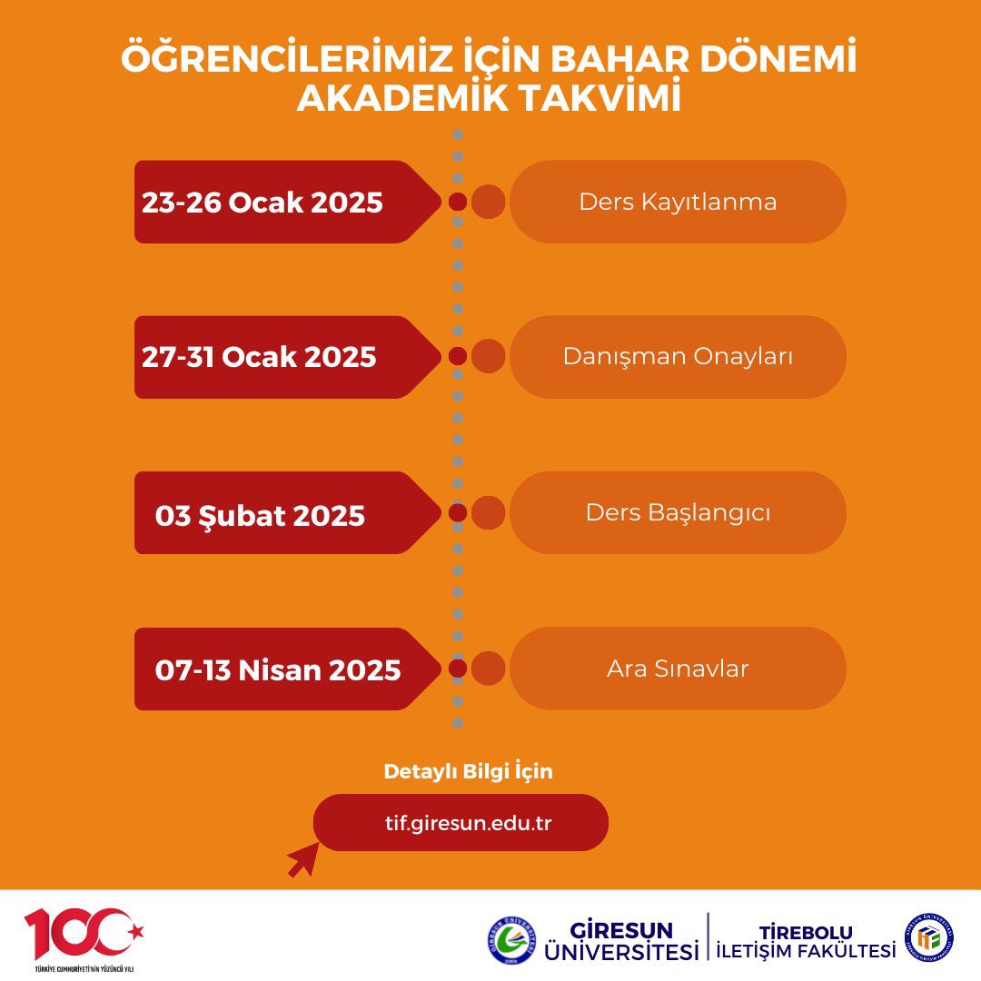 Tif_GRU's tweet photo. 📢 Sevgili öğrencilerimiz,

📌 Ders kayıtlanmalarınızı 23-26 Ocak 2025 tarihleri arasında yapabilirsiniz. 

📌 Ders seçim işlemlerinizi https://t.co/PaxbAu6rZN (Öğrenci Bilgi Sistemi) üzerinden gerçekleştirebilirsiniz.

📌 Danışman öğretim elemanlarınızdan destek alabilirsiniz.☺️ https://t.co/UCmG4Vil5Z