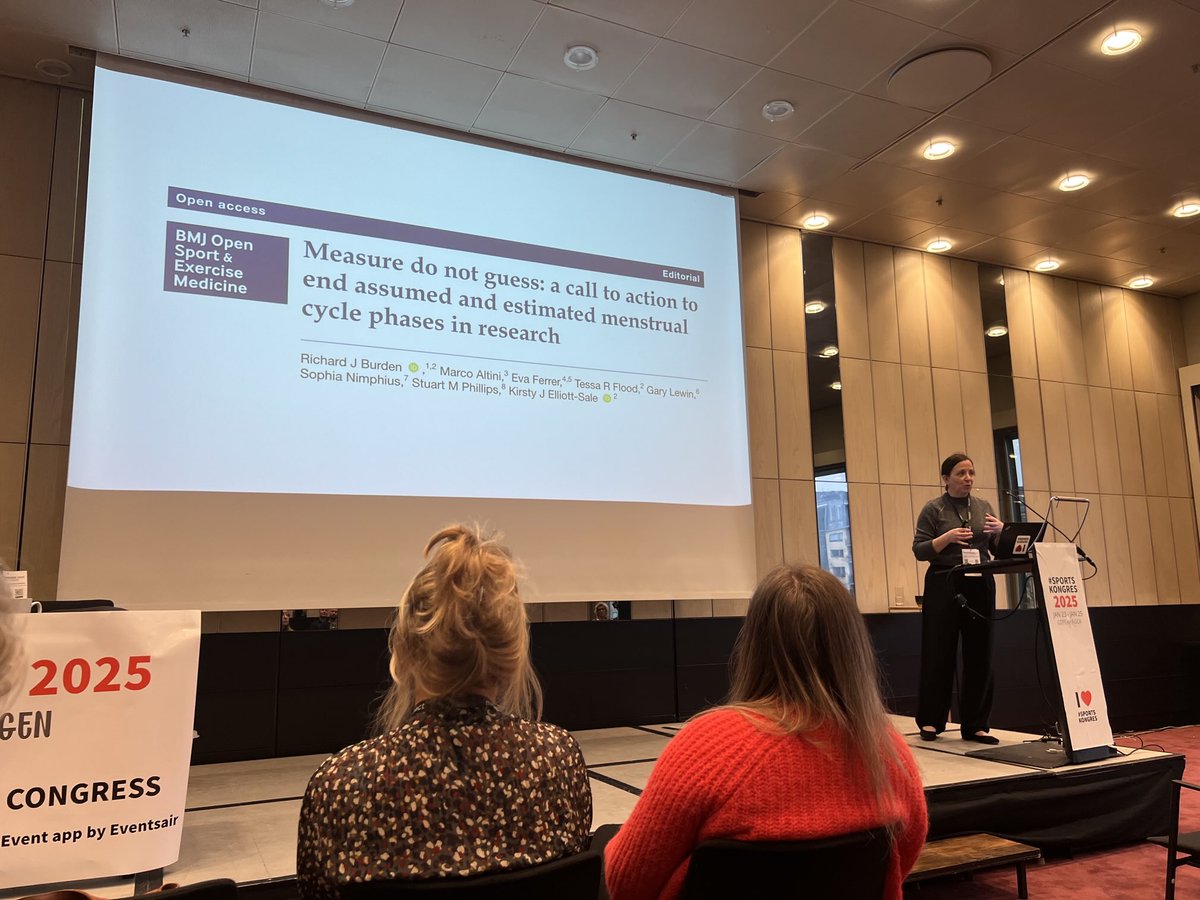 EricPackerrk's tweet photo. When u think female athlete menstrual cycle &amp; hormones think twice &amp; get to know the great work of ⁦⁦@ElliottSale⁩ At present, there are NO universal 'phase' responses There is NO "dropsies" phase, NO 'ACL' phase, NO 'strength training' phase &amp; beyond

#Sportskongres2025 https://t.co/CgH3UwyPJ1