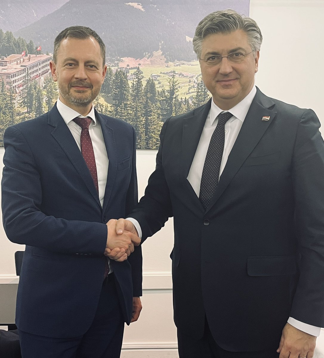 It was very nice to meet the Prime Minister of Croatia, <a href="/AndrejPlenkovic/">Andrej Plenković</a>, during the WEF in Davos and discuss the challenges and security in Central Europe.
