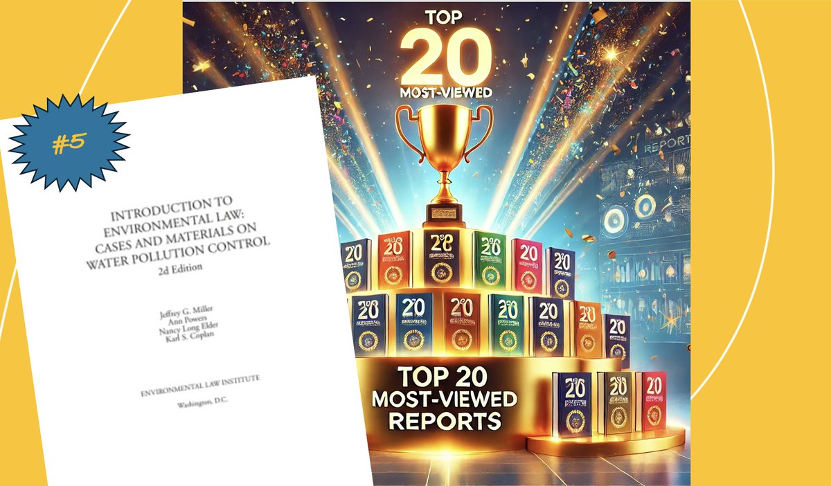 Policy Commons' Top 20 Most-Viewed items of 2024!
# 5 . . . .
Introduction to Environmental Law: Cases and Materials on Water Pollution Control
from <a href="/ELIORG/">Environmental Law Institute</a> Environmental Law Institute
➡️ coilink.org/20.500.12592/7…