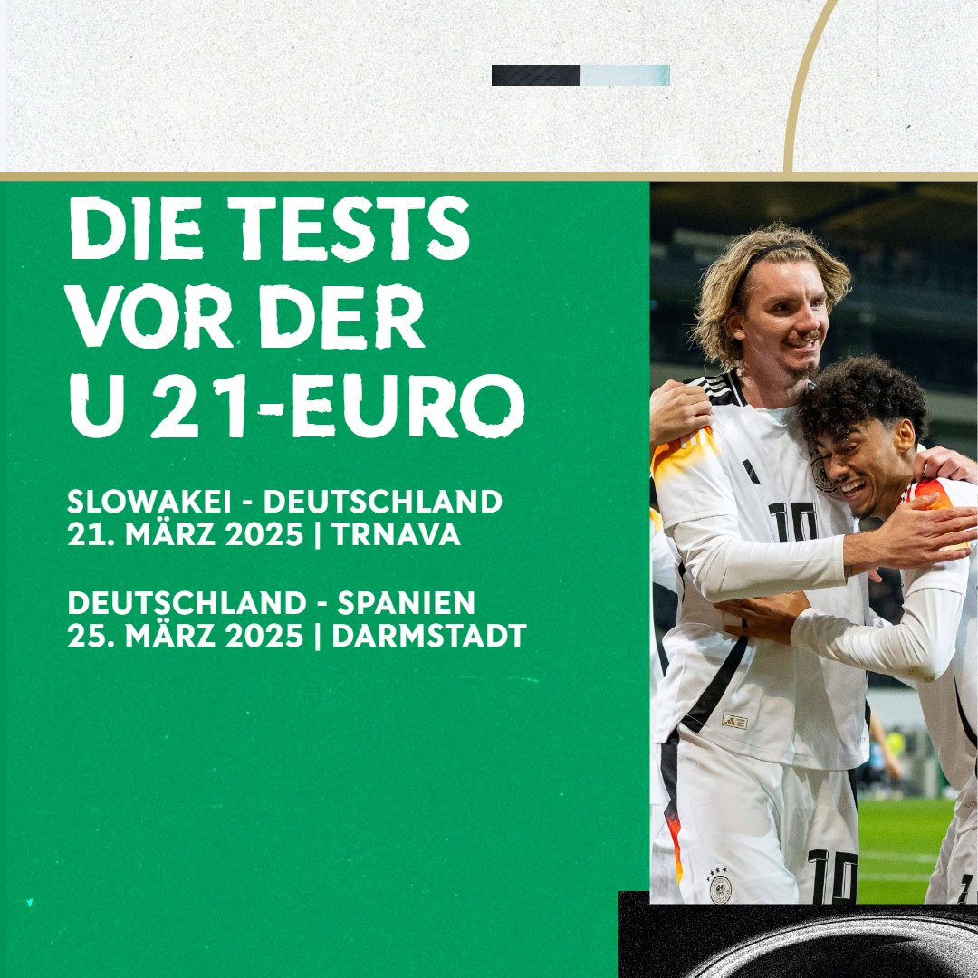 DFBNachwuchs's tweet photo. Ab sofort gibt's Tickets für das Heimspiel der #U21 gegen Spanien in Darmstadt! 🇩🇪🇪🇸
Zusätzlich zu Sitzplätzen sind im Merck-Stadion am Böllenfalltor auch Stehplätze ab 6️⃣ Euro erhältlich.
🎫👉 https://t.co/wqsLwLmEOo #DFBNACHWUCHS #U21EURO | 
📸 Getty Images/IMAGO https://t.co/om3Zgsqgq7