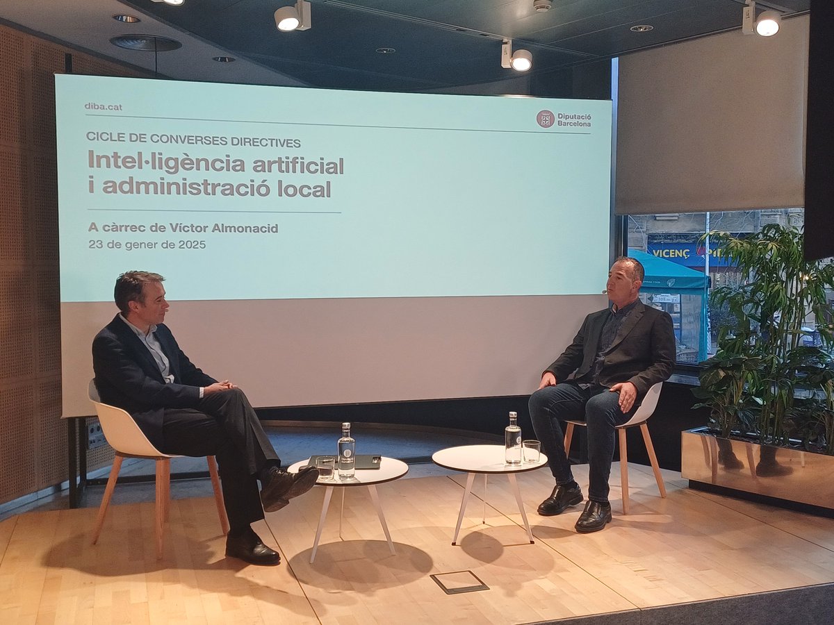 FormacioDIBA's tweet photo. 🆕 Nou any... nova conversa directiva. 
Comencem‼️

'IA i Administració Local: un DAFO possibilista' amb @nuevadmon

Recupera totes les ponències 👇
🔗 https://t.co/ZOB6uD8nhR https://t.co/UYjoAywpfW