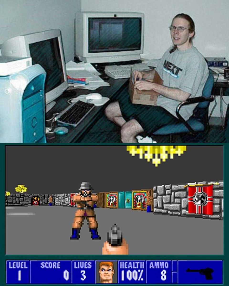 EloyPortellEN's tweet photo. En 1991, un hombre programó durante 28 horas sin dormir.  

Lo que creó revolucionó los videojuegos y la ingeniería aeroespacial.  

Esta es la historia de DOOM 🧵 https://t.co/ZgP0Q7KCgA