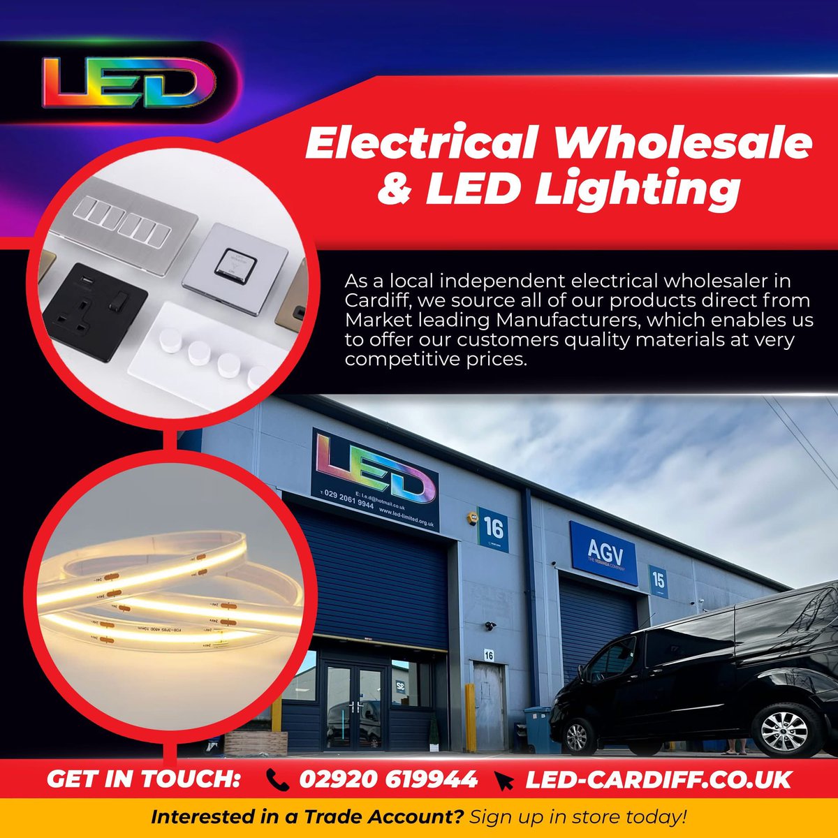 ledcardiff's tweet image. Transform your home or business with our premium Electrical products and LED lighting solutions. 🙌

Call us on 02920 619944 for more information.
#LEDCardiff #LEDLimited
#LEDCardiffCustomTape #ElectricalWholesaler