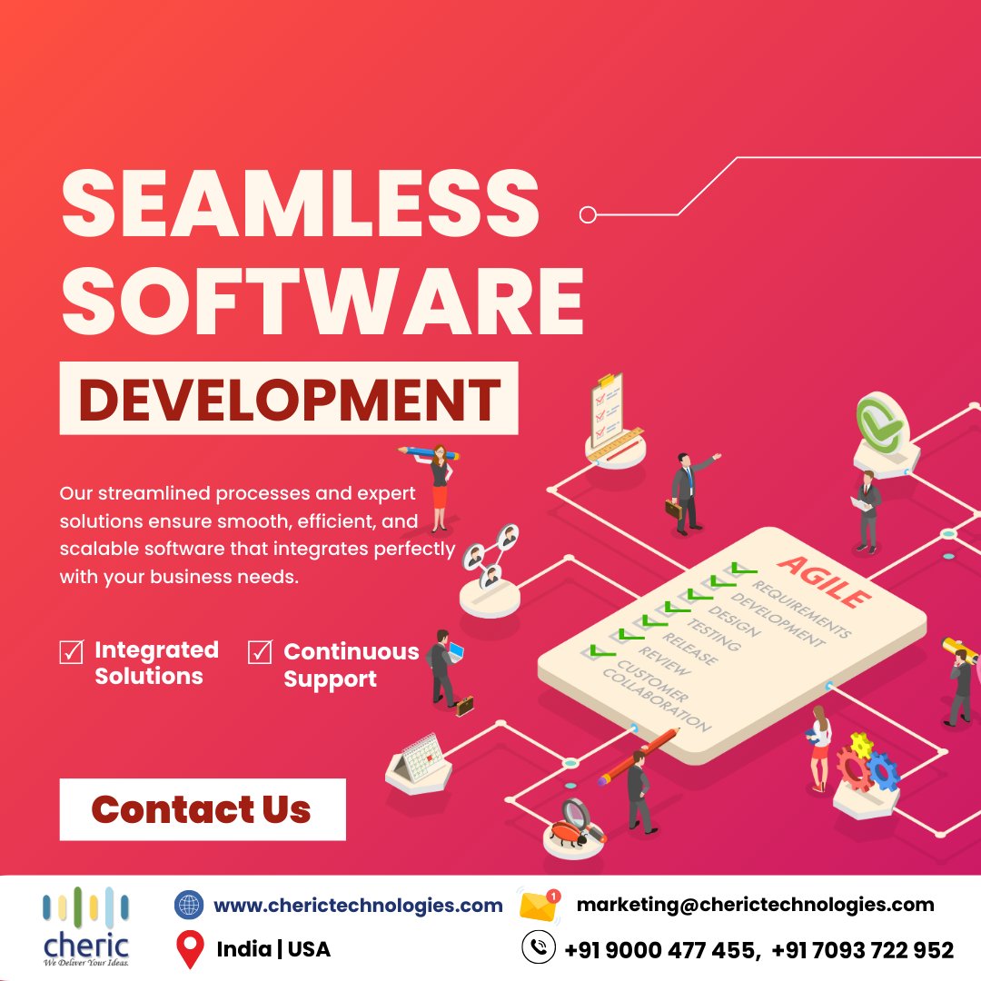 cherictech's tweet image. Simplify your business processes with Seamless Software Development by Cheric Technologies! Our agile solutions deliver efficiency, scalability, and flawless integration tailored to your needs
#SoftwareDevelopment #AgileSolutions #BusinessGrowth #TechInnovation #CustomSoftware